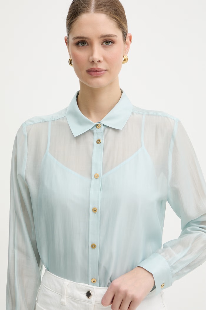 Marciano by Guess cămașă pentru femei, cu lyocell TEA albastru G6GH23.W2198