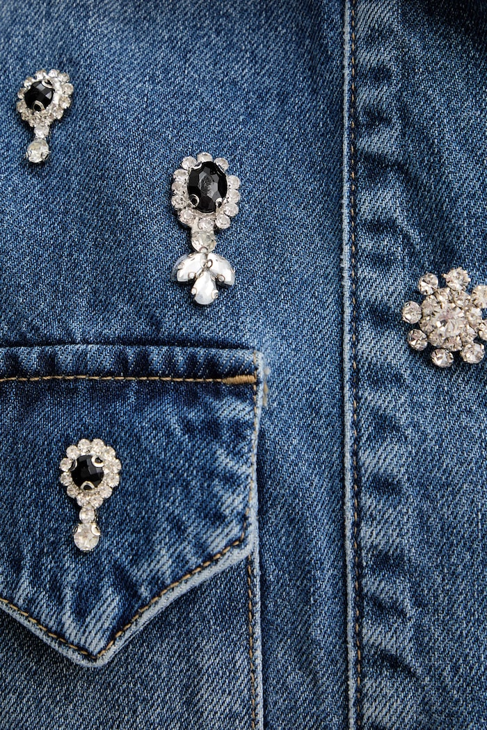 Jeans srajca AllSaints W121PD mornarsko modra