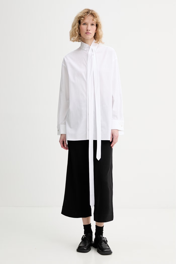 Bavlnená košeľa Kenzo relaxed biela FG52CH2799LF