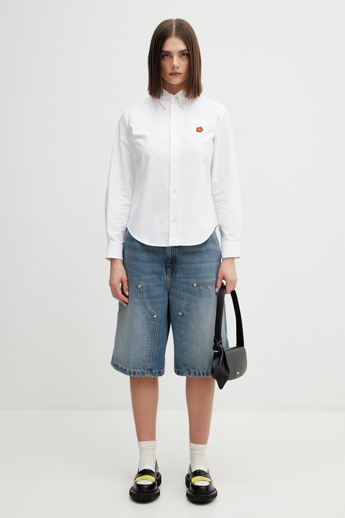 Kenzo cotton shirt FG52CH2859LO white