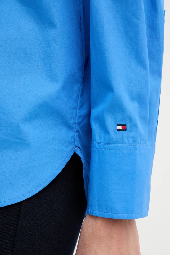 Bombažna srajca Tommy Hilfiger WW0WW48190 modra