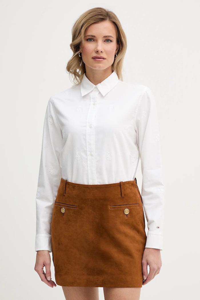 Tommy Hilfiger pamut ing pamut fehér WW0WW49386