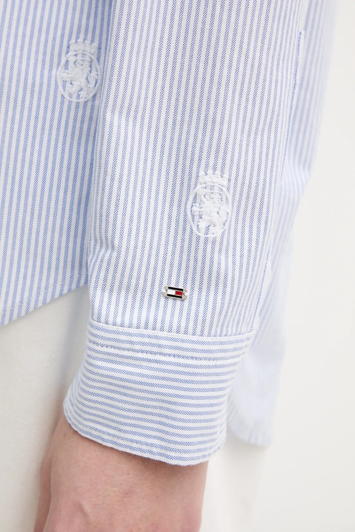 Tommy Hilfiger cămașă din bumbac WW0WW49386 albastru