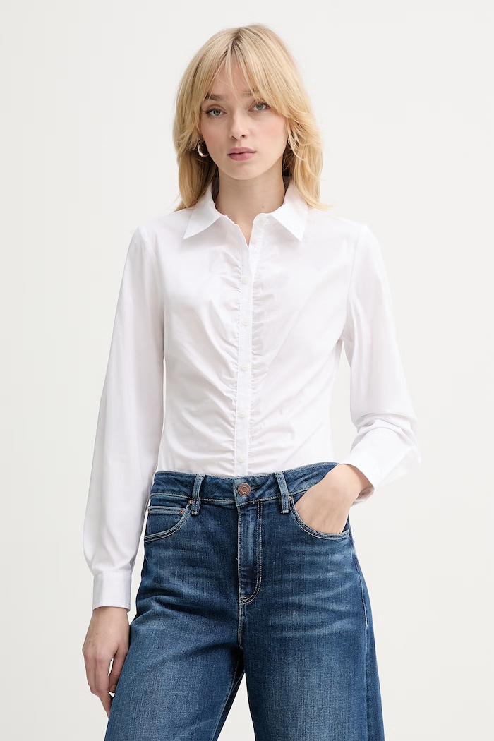 Guess camicia EMILY slim bianco W6RH85.W1LU1