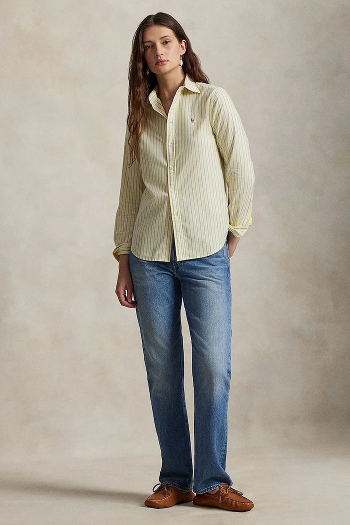 Дрехи Памучна риза Polo Ralph Lauren 211970739 жълт
