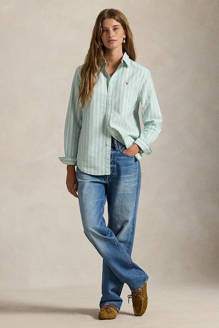Oblečenie Bavlnená košeľa Polo Ralph Lauren 211970739 tyrkysová