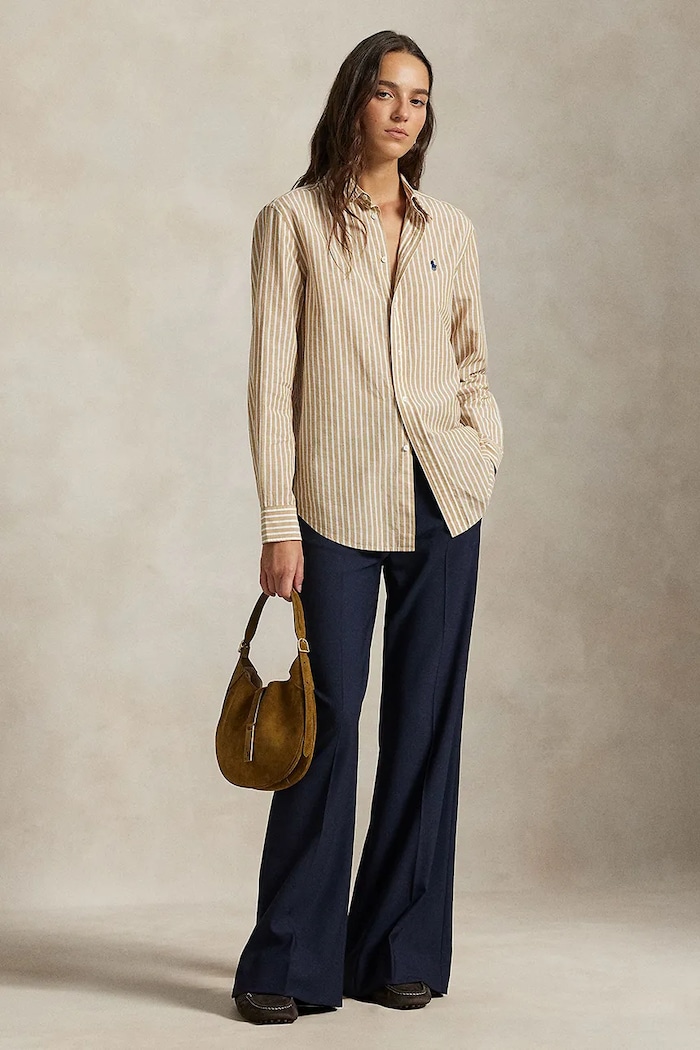 Odjeća Košulja s dodatkom lana Polo Ralph Lauren 211971514 bež