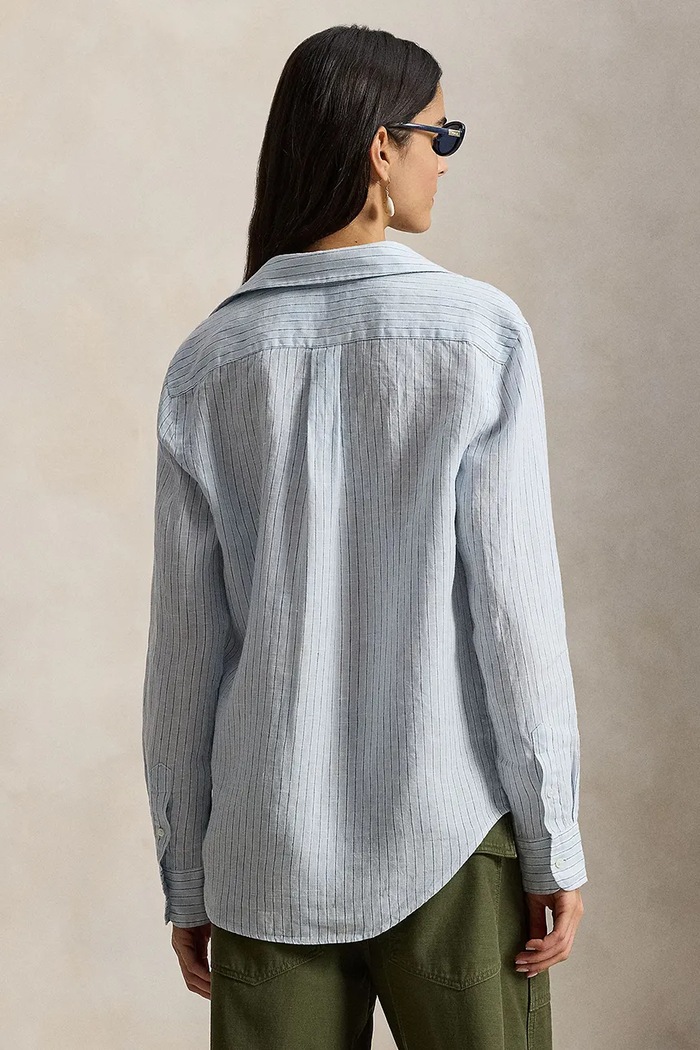 Polo Ralph Lauren linen shirt 211A96158 blue SS26