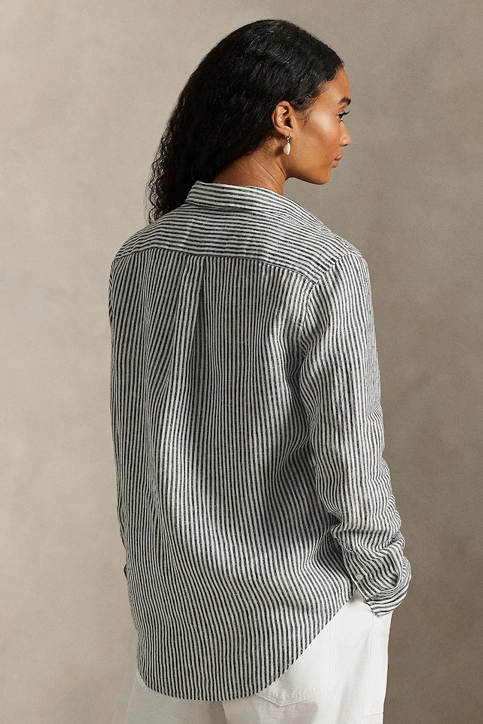 Polo Ralph Lauren košile dámská bavlněná 211A96158 šedá SS26