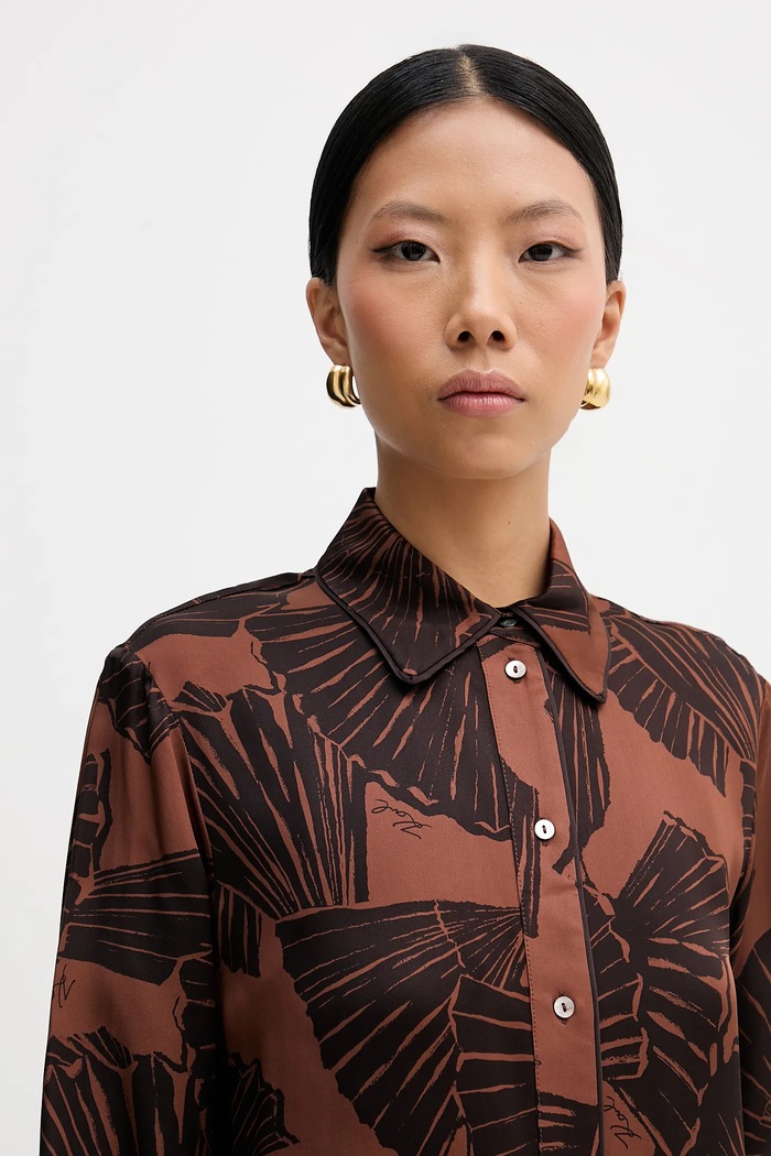 Karl Lagerfeld camicia marrone B1W11009