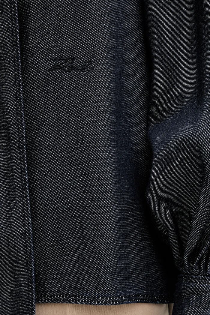 Džínsová blúzka Karl Lagerfeld FLUID DENIM B1W11025 tmavomodrá