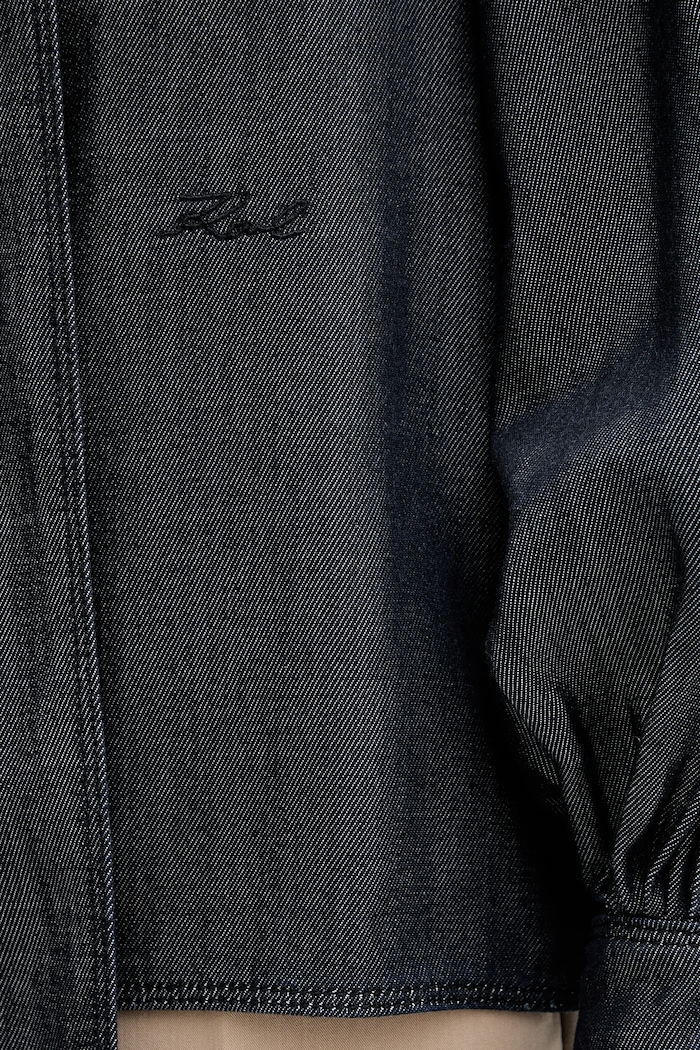 Džínsová blúzka Karl Lagerfeld FLUID DENIM B1W11025 tmavomodrá
