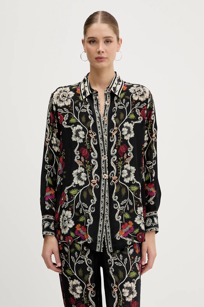 Farm Rio cămașă cu modele negru 350099