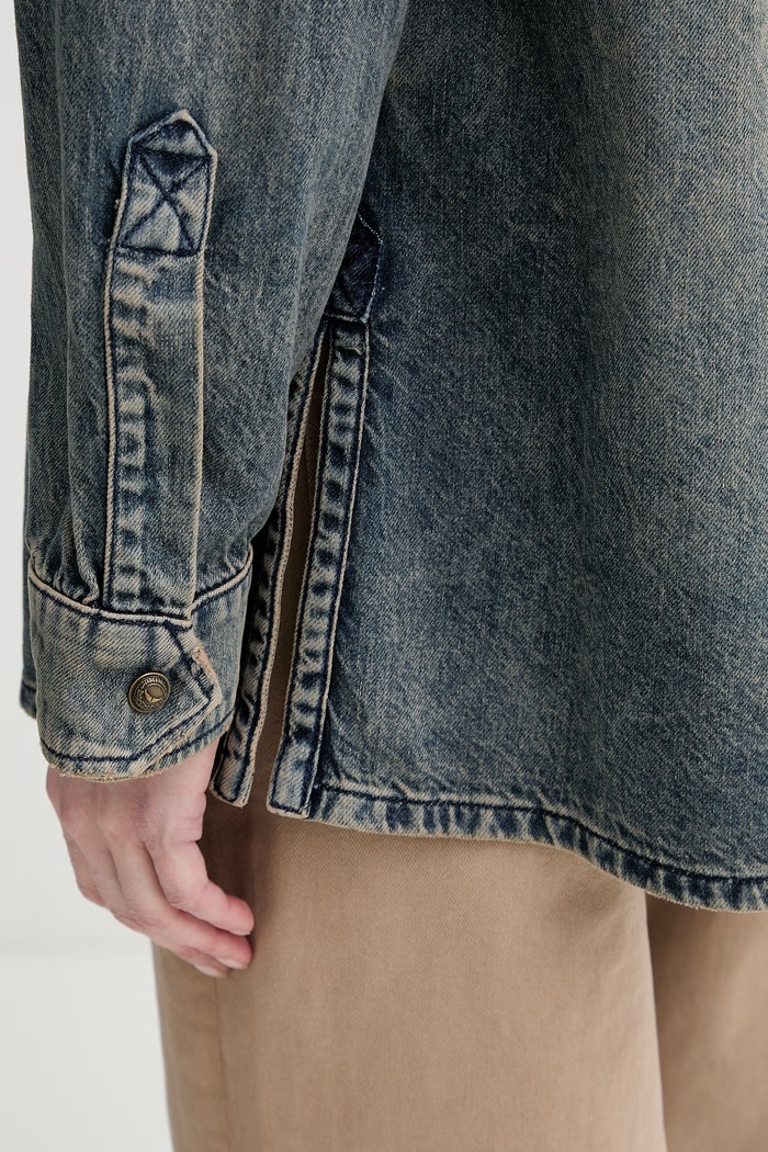 Zadig&Voltaire bluza damska jeansowa WWSH02282 niebieski