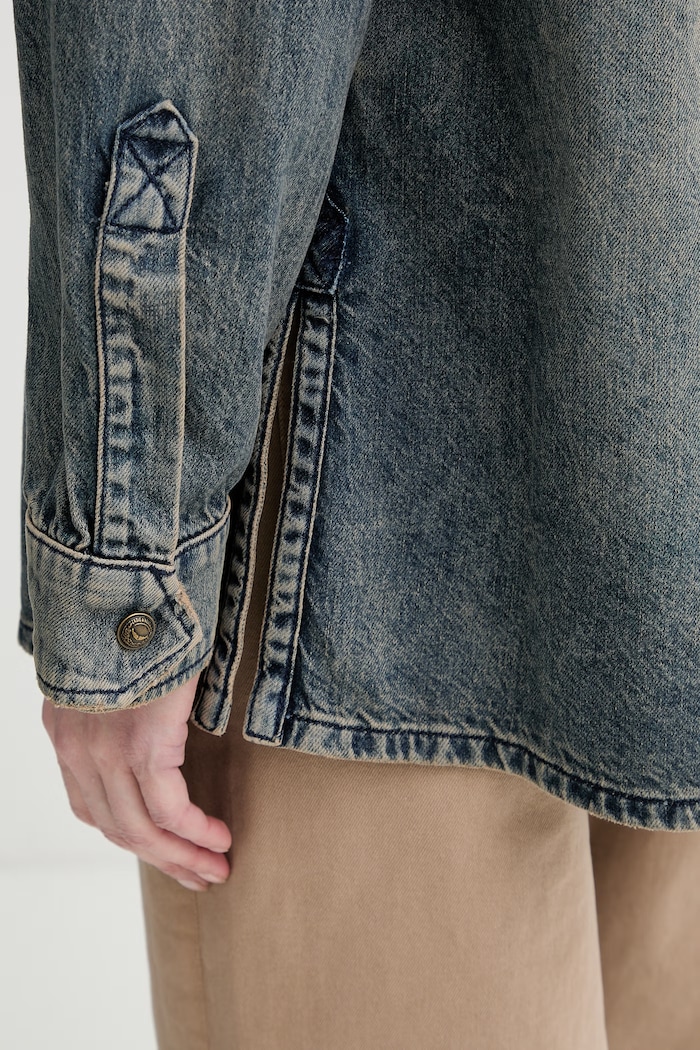 Zadig&Voltaire bluza damska jeansowa WWSH02282 niebieski