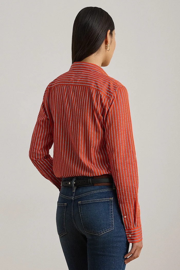 Pamučna košulja Lauren Ralph Lauren 200P03511 narančasta SS26