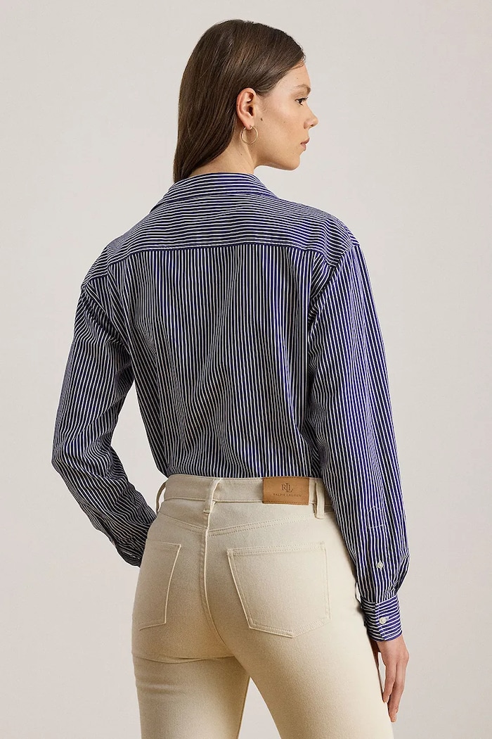 Lauren Ralph Lauren koszula bawełniana 200P03513 niebieski SS26