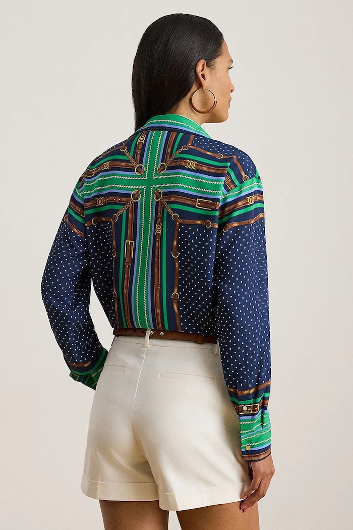 Lauren Ralph Lauren koszula 200P03687 niebieski SS26