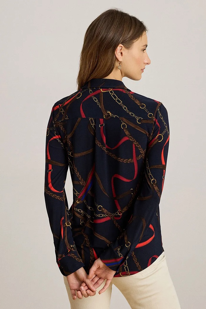 Košeľa Lauren Ralph Lauren 200P03716 tmavomodrá SS26
