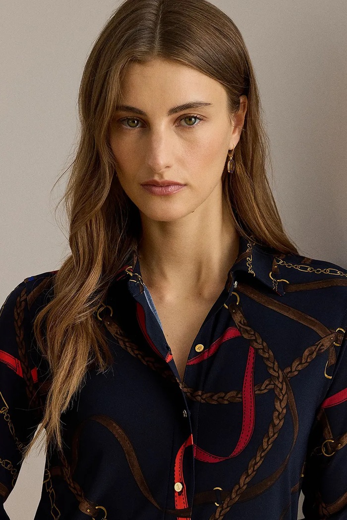 Košeľa Lauren Ralph Lauren tmavomodrá 200P03716