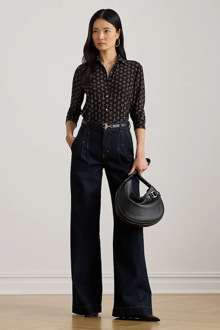 Oblečenie Košeľa Lauren Ralph Lauren 200P03717 tmavomodrá