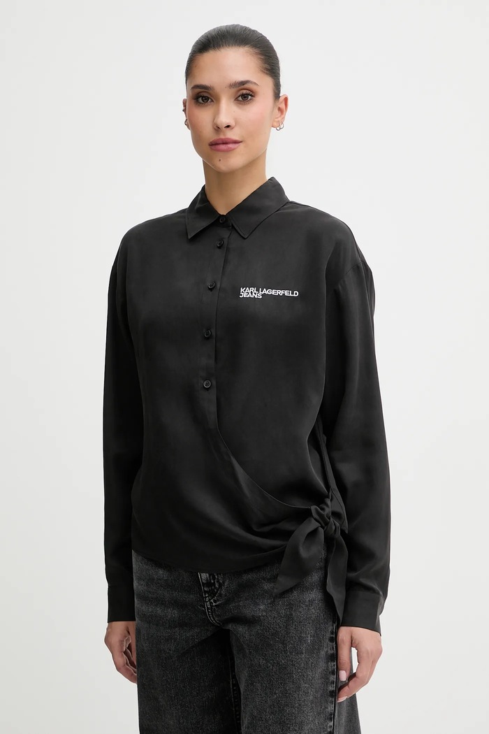 Karl Lagerfeld Jeans ing aplikációval fekete B1W11026