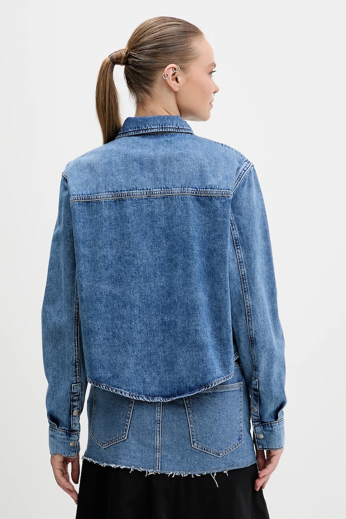Odzież Karl Lagerfeld Jeans koszula jeansowa B1W11021 niebieski