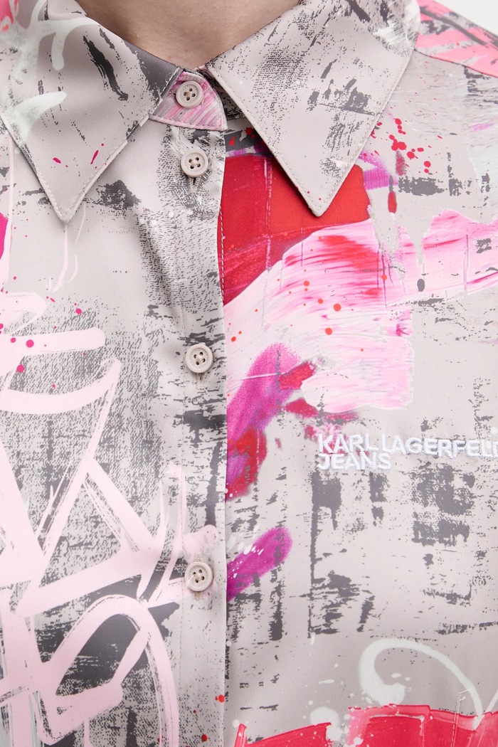 Košeľa Karl Lagerfeld Jeans B1W11028 sivá