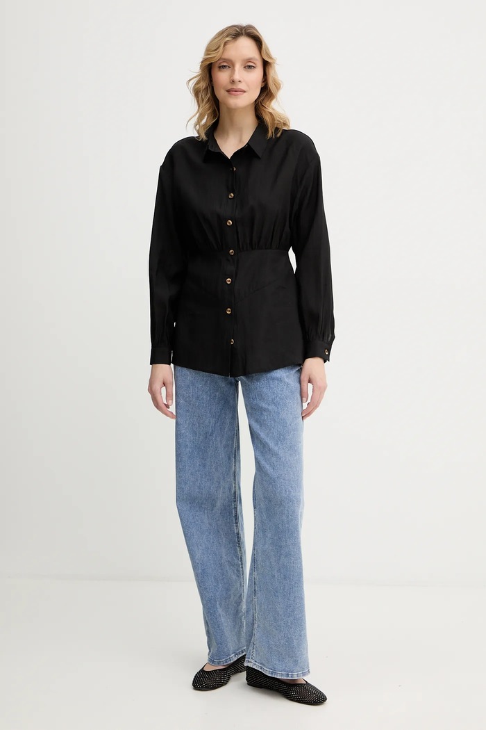 Риза Never Fully Dressed Zoe NFDTO2098 черен SS26