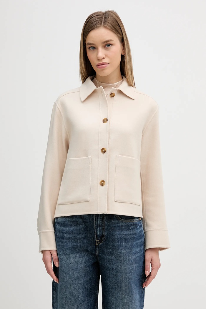 Πουκάμισο με προσθήκη μαλλιού Barbour Ashdon μακρύ μπεζ LOS0082