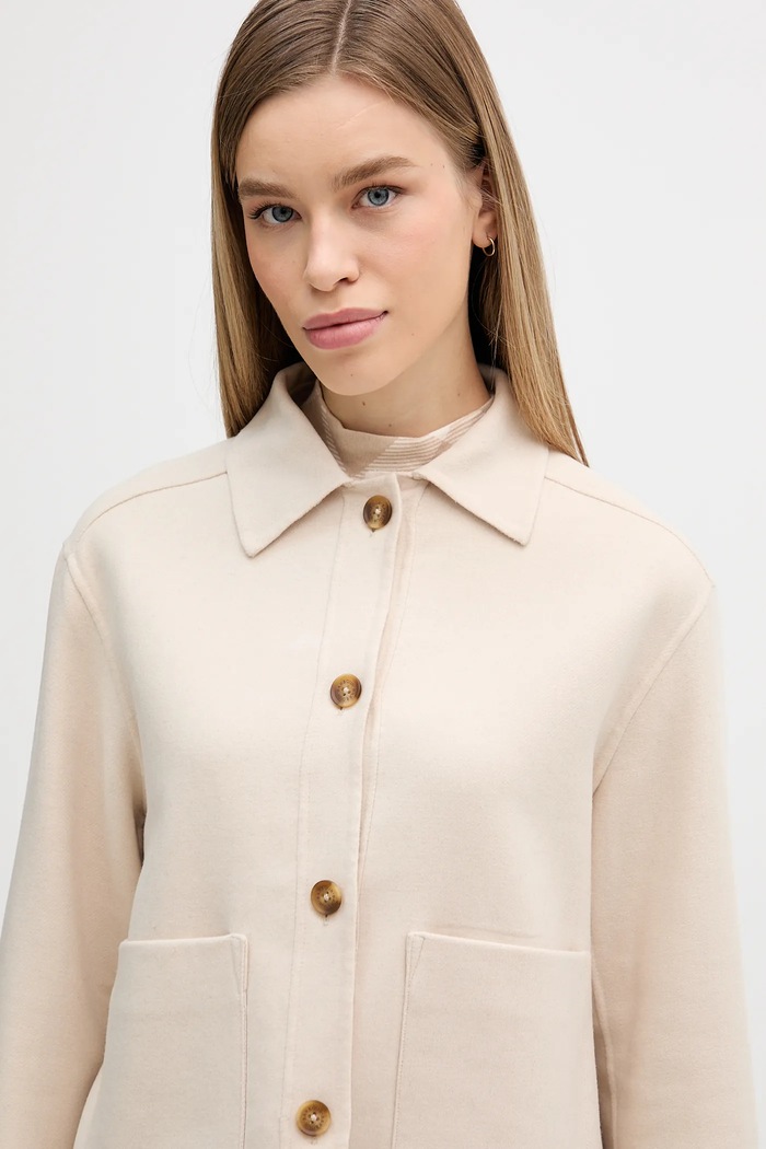 Πουκάμισο με προσθήκη μαλλιού Barbour Ashdon μπεζ LOS0082