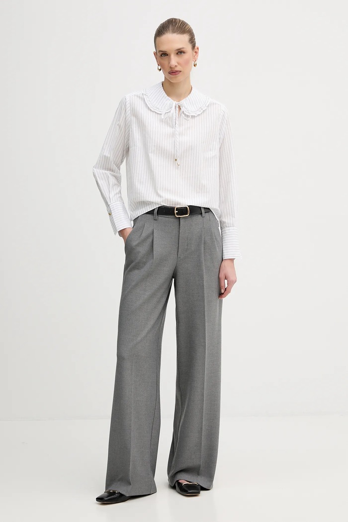 Bavlněná halenka Barbour Avery LSH1724 bílá SS26