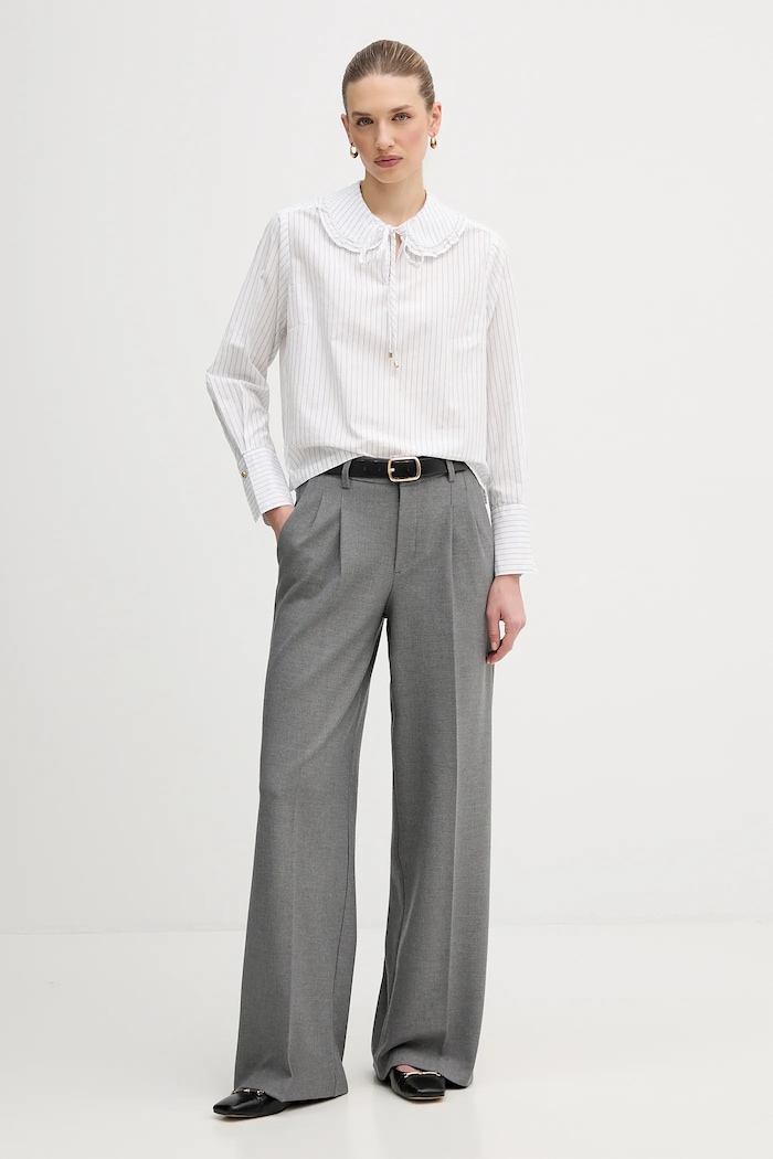 Bavlněná halenka Barbour Avery LSH1724 bílá SS26