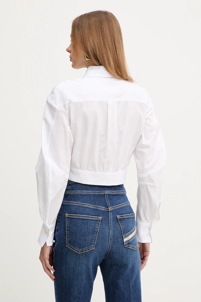Îmbrăcăminte Elisabetta Franchi bluză din bumbac CA12161E2 alb