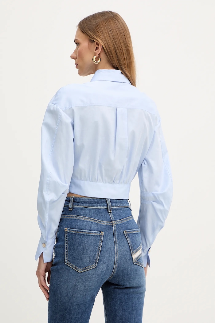 Îmbrăcăminte Elisabetta Franchi bluză din bumbac CA12161E2 albastru