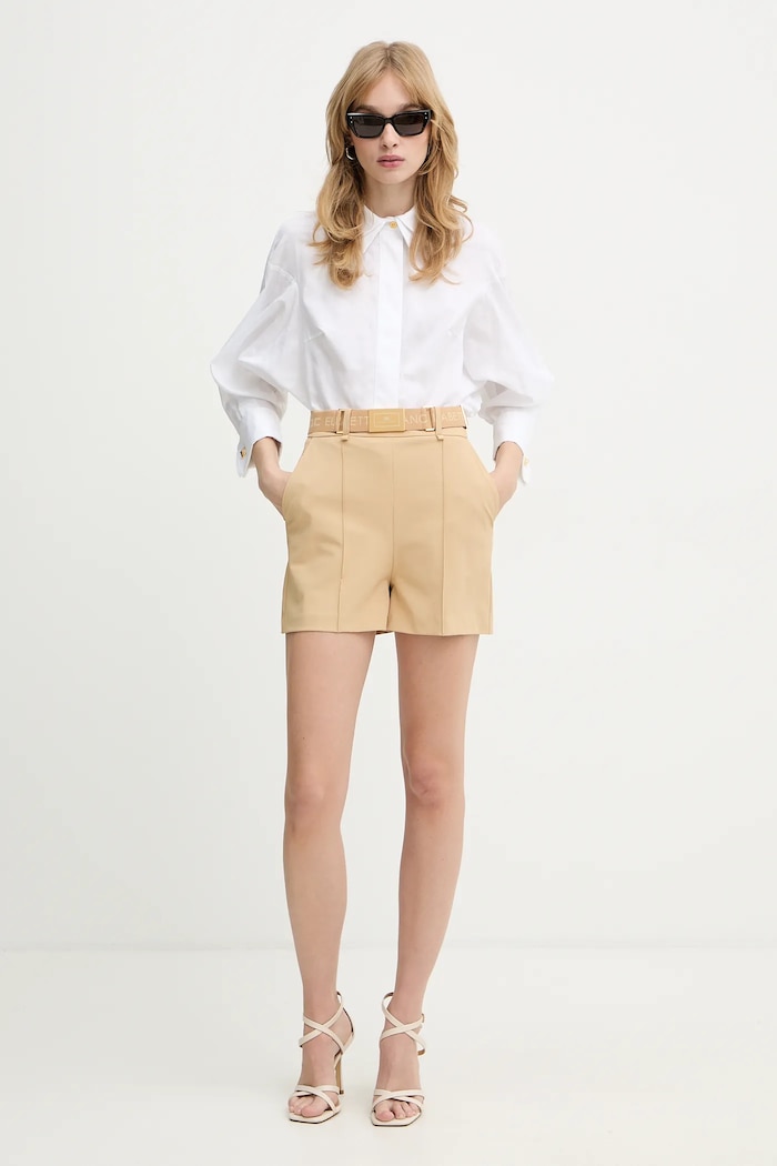 Elisabetta Franchi pamut ing CA14161E2 fehér SS26