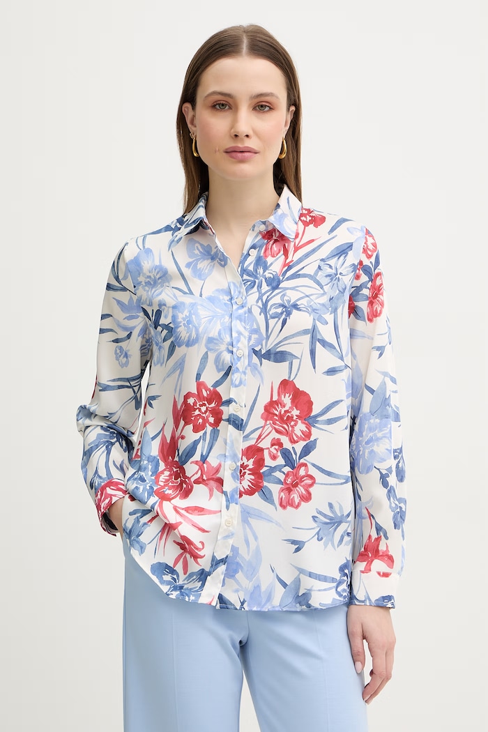 Marella cămașă Emme by Marella cu modele alb 2615111191200