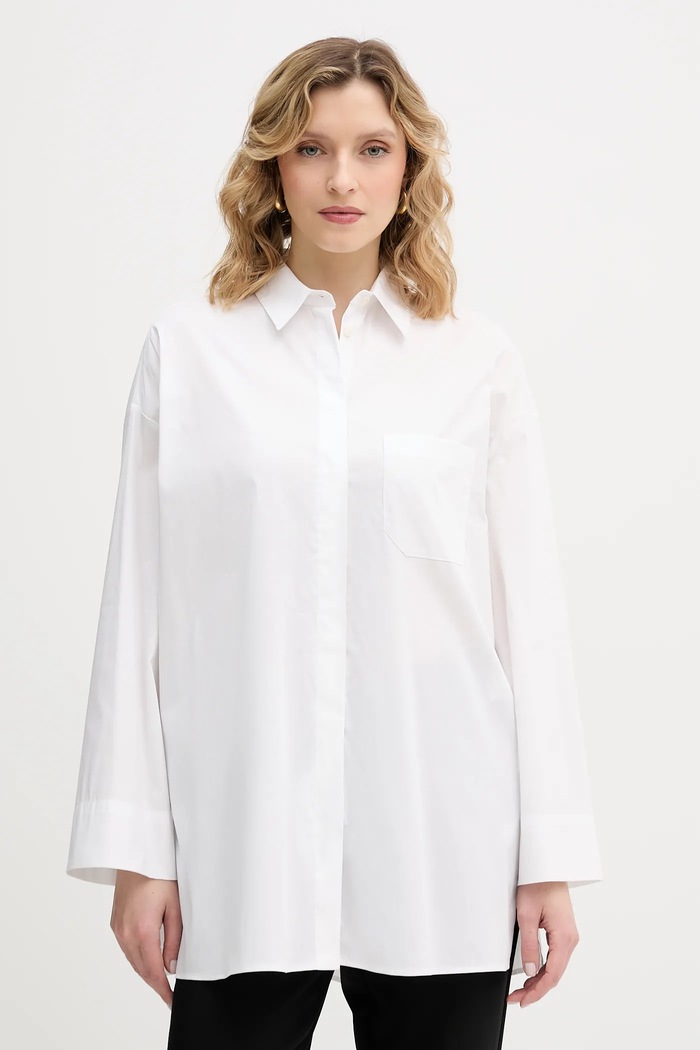 Πουκάμισο Marella Emme by Marella με ελαστάν λευκό 2615191011200