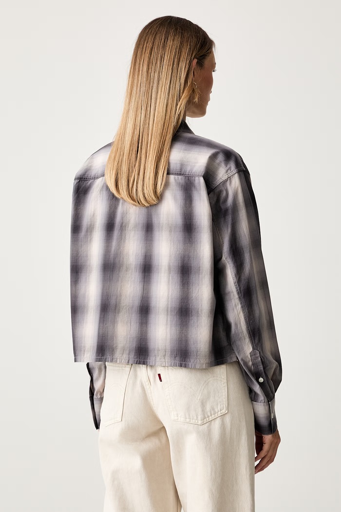 Odzież Guess Jeans koszula damska bawełniana W6RH64.WH7Q1 szary
