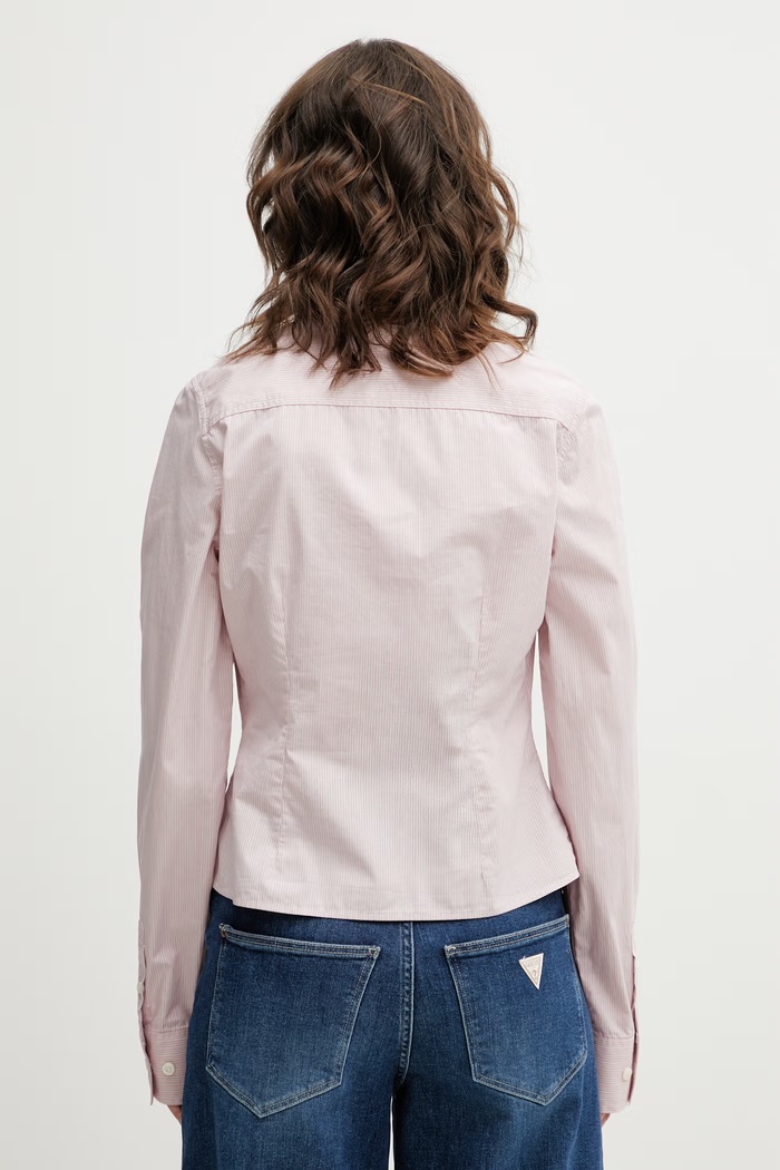 Oblečenie Bavlnená košeľa Guess Jeans W6RH66.WH7Q1 ružová