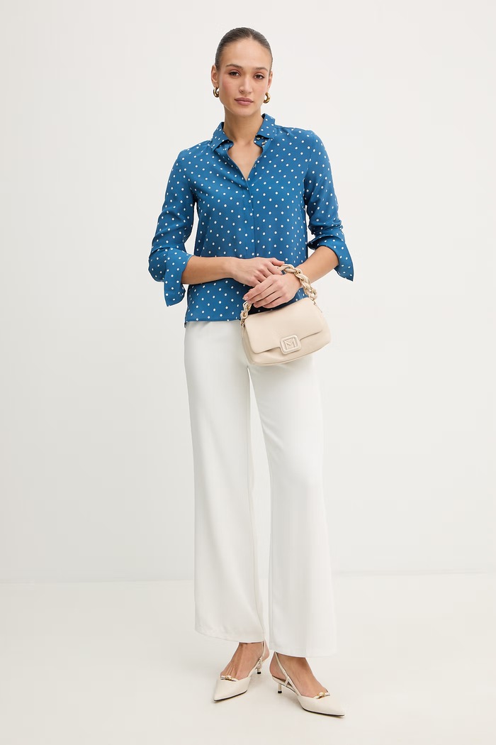 Svilena srajca IBlues ADESSO 2617111111200 modra SS26