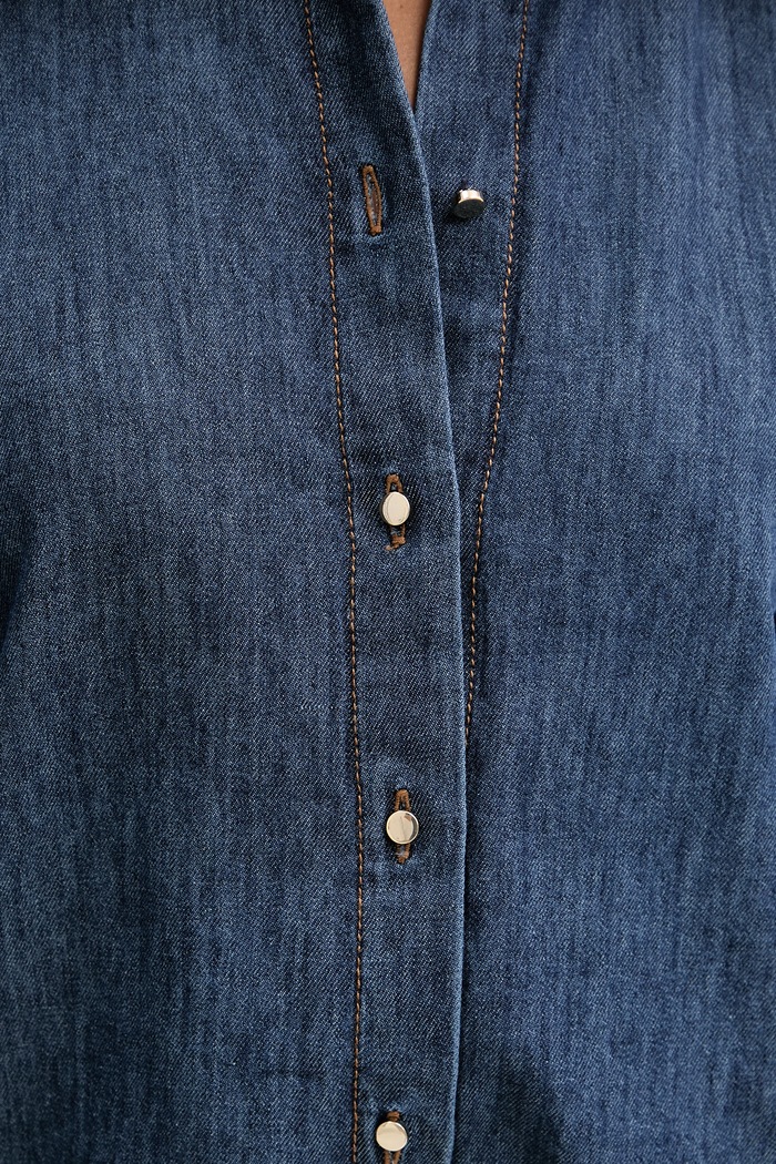 iBlues camicia da donna in jeans BUSSOLA 2617111201200 blu navy