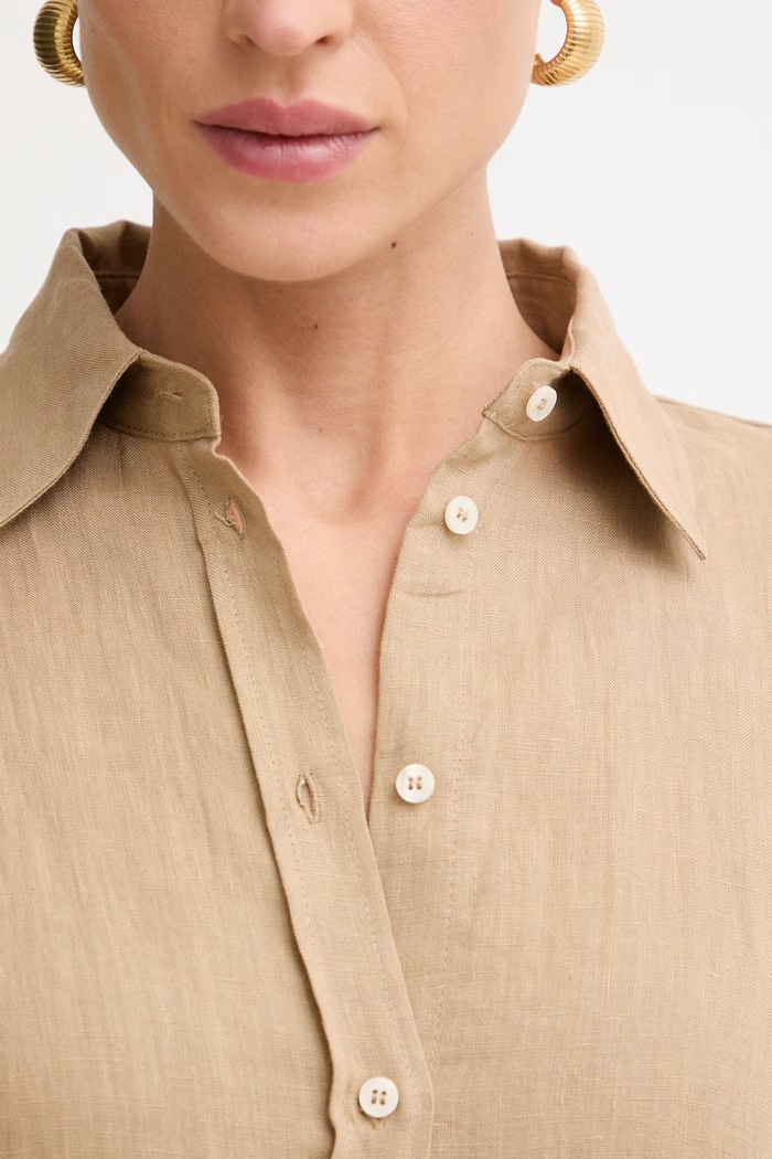 Marella košeľa safari dámska ľanová Emme by Marella 2615111122200 béžová