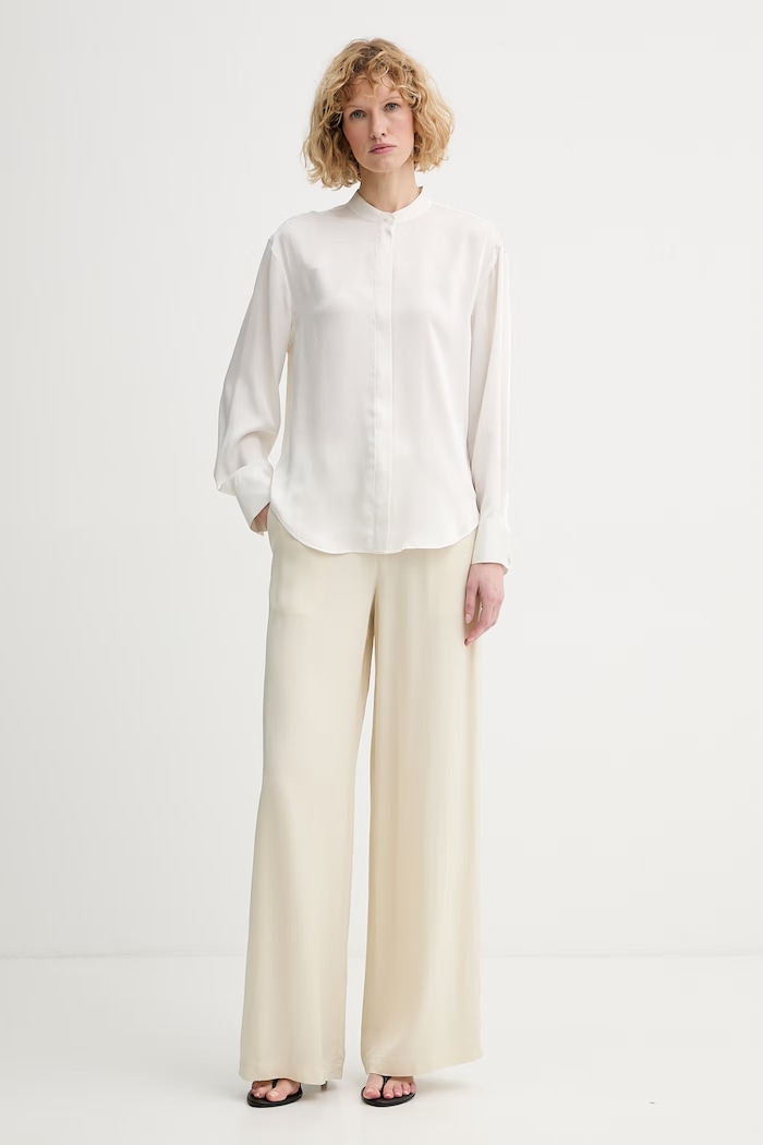 Calvin Klein cămașă LV044F103G bej SS26