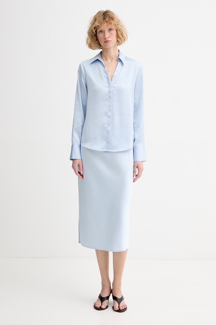 Calvin Klein košeľa dámska LV044F129G modrá SS26