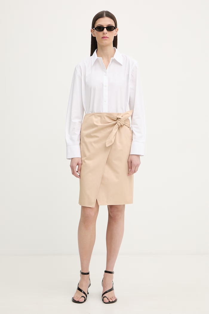 Calvin Klein košeľa dámska bavlnená LV044F136G biela SS26