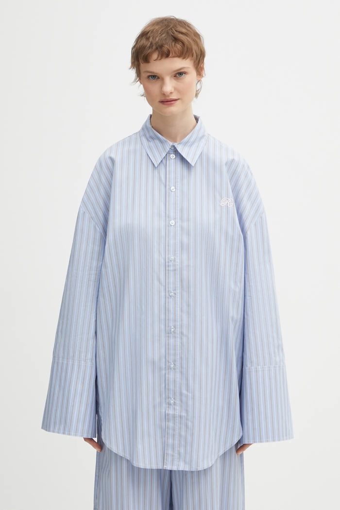 Rotate cotton shirt cotton blue 1153663082