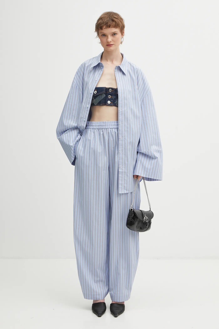 Rotate cotton shirt 1153663082 blue