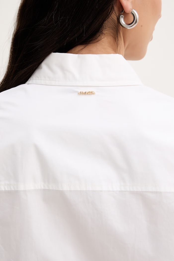 Twinset риза дамска от памук 261TP2430 бял