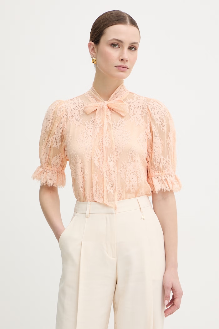Košeľa Twinset regular oranžová 261TP2625